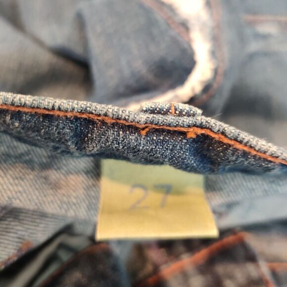 Banana Republic Denim Jean Skirt Fray Distressed - Picture 11 of 11